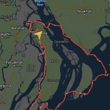 Meghna Estuary survey route